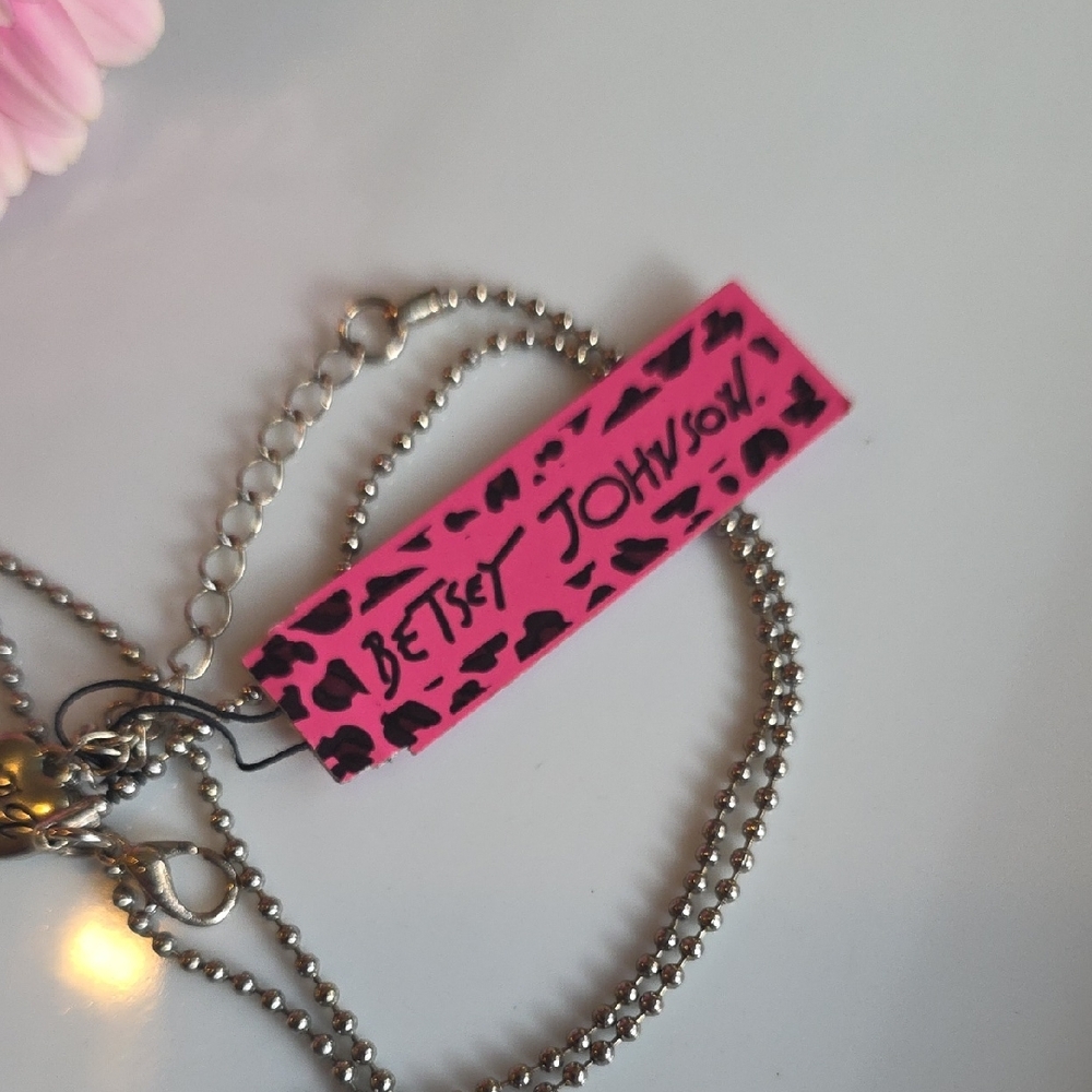 Betsey Johnson Red Seahorse Necklace with Pearl - Picture 3 of 3
